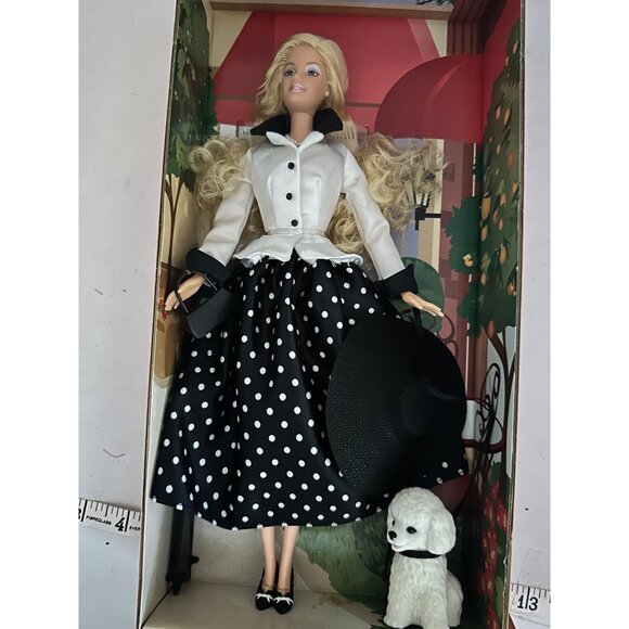 Barbie 2003 Talk Of The Town Special Edition Doll Polka Dot Dress Poodle In Box - Picture 1 of 10